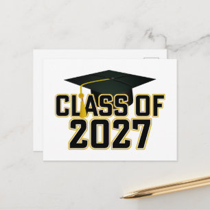 Letterman Abschlussjahrgang 2027 Diplomverleihung Postkarte