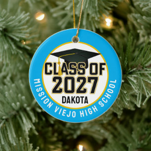 Letterman Abschlussjahrgang 2027 Foto-Abschlussfei Keramik Ornament