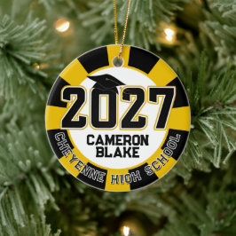 Letterman Abschlussjahrgang 2027 Foto-Abschlussfei Keramik Ornament