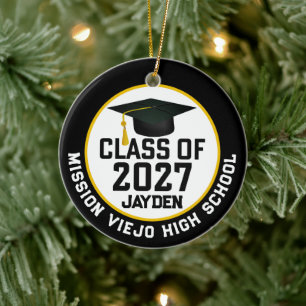 Letterman Abschlussjahrgang 2027 Foto-Abschlussfei Keramik Ornament