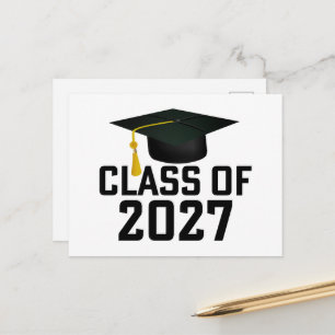 Letterman Abschlussjahrgang 2027 Postkarte