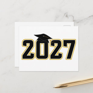 Letterman Abschlussklasse 2027 Diplomfeier Postkarte