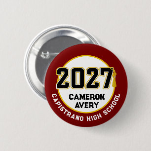 Letterman Abschlussklasse 2027 Diplomierung Button