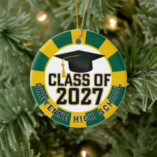 Letterman Abschlussklasse 2027 Foto-Abschluss Keramik Ornament