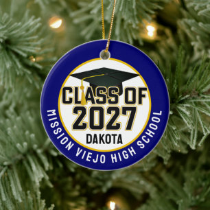 Letterman Abschlussklasse 2027 Foto-Abschlussfeier Keramik Ornament
