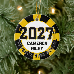 Letterman Abschlussklasse 2027 Foto-Abschlussfeier Keramik Ornament