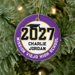 Letterman Abschlussklasse 2027 Foto-Abschlussfeier Keramik Ornament