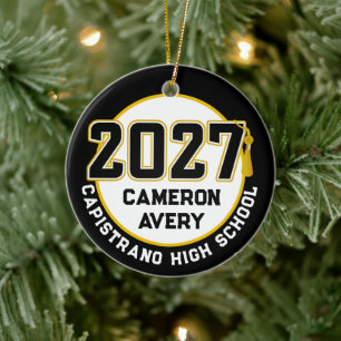 Letterman Abschlussklasse 2027 Foto-Abschlussfeier Keramik Ornament