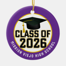 Letterman Class of 2026 Foto Abschluss Keramik Ornament