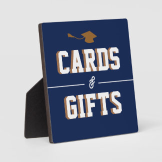 Letterman Graduation NAVY Cards & Favors  Fotoplatte