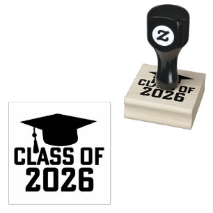 Letterman-Klasse des Abschlusses 2026 Gummistempel