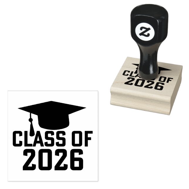 Letterman-Klasse des Abschlusses 2026 Gummistempel (Stempel)