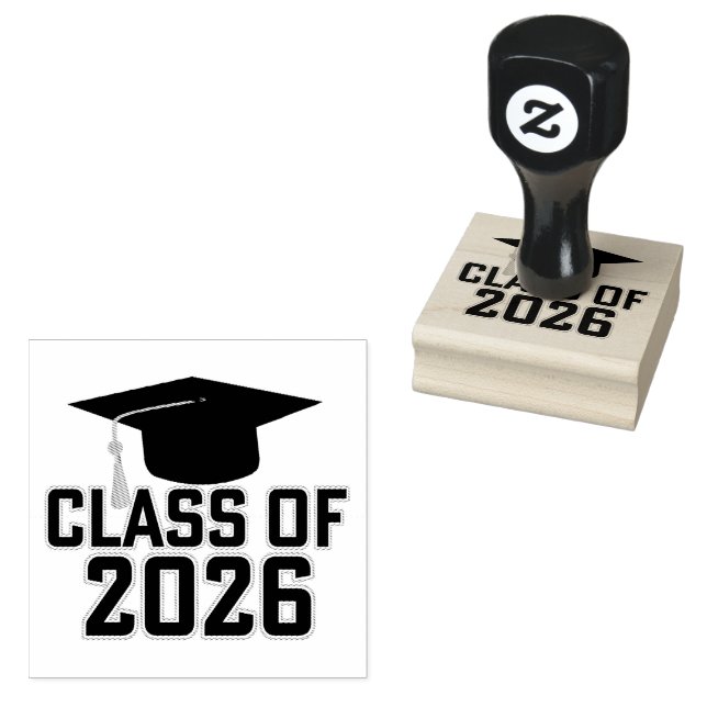 Letterman-Klasse des Abschlusses 2026 Gummistempel (Stempel)
