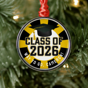 Letterman-Klasse des Abschlusses 2026 Ornament Aus Metall