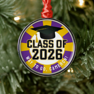 Letterman-Klasse des Abschlusses 2026 Ornament Aus Metall