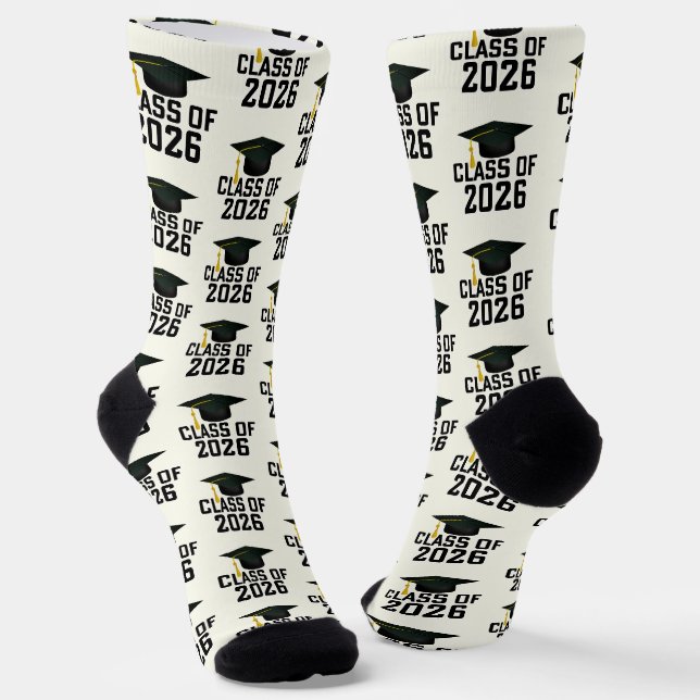 Letterman-Klasse des Abschlusses 2026 Socken (Gewinkelt)