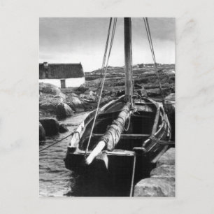 Lettermore Galway, altes Fischerboot Irland Postkarte