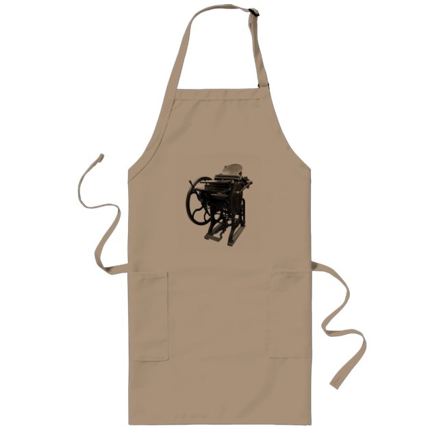 letterpress 1888 long khaki apron lange schürze (Vorne)