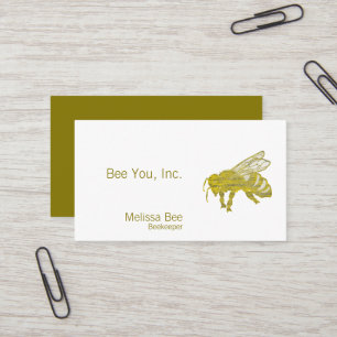 Letterpress-Biene Visitenkarte
