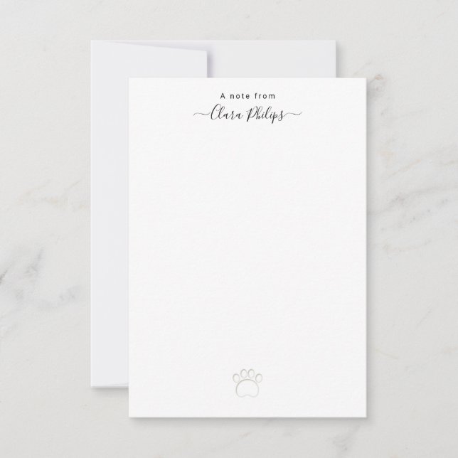 Letterpress-Druckkarte mit Namen Dankeskarte (Vorderseite)