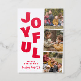 Letterpress Joyful Boho 3 Photo Booth Christmas