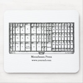 Letterpress-Maus-Pad mit Musterbeispiel Mousepad