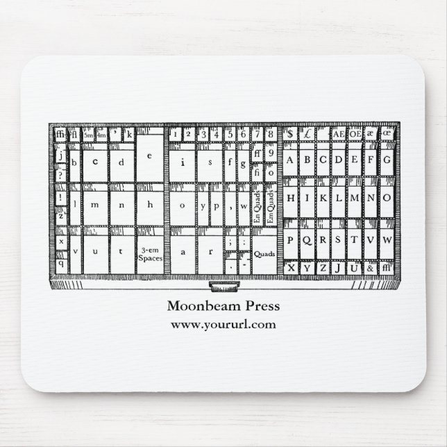Letterpress-Maus-Pad mit Musterbeispiel Mousepad (Vorne)