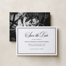 Letterpress Old Money Hochzeit Termin vormerken