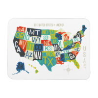 Letterpress USA Map