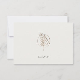 Letterpress Zweig Elfenbein Hochzeitessen Wahl UAW RSVP Karte