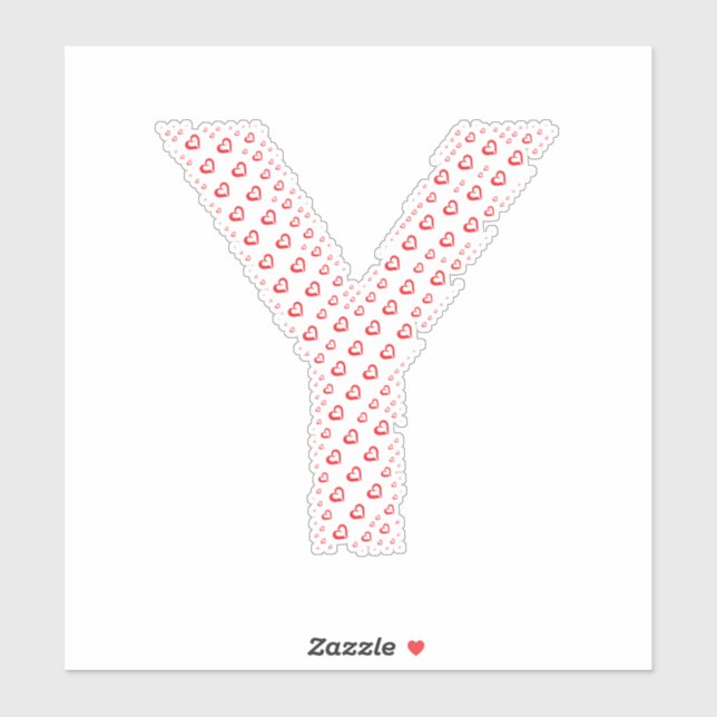 LETTERS MADE UP OF HEARTS AUFKLEBER (Blatt)