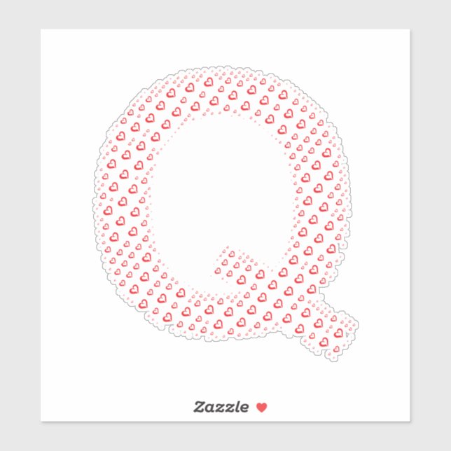 LETTERS MADE UP OF HEARTS AUFKLEBER (Blatt)