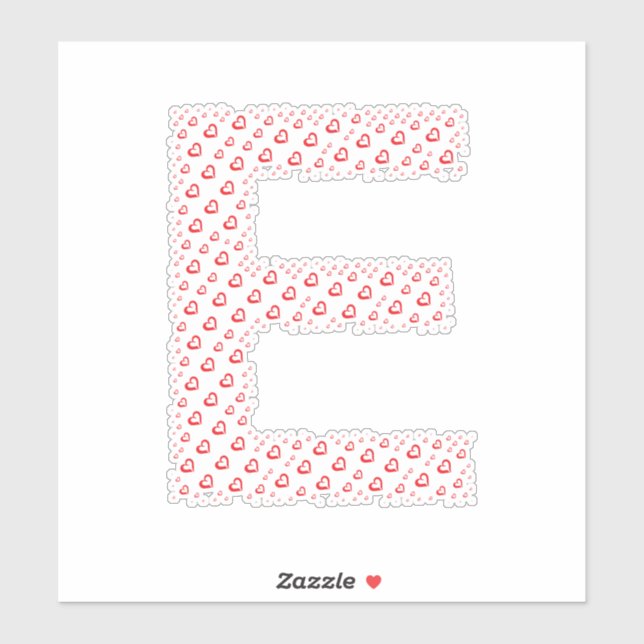 LETTERS MADE UP OF HEARTS AUFKLEBER (Blatt)