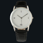 Letters of TIME Armbanduhr<br><div class="desc">Die Buchstaben des Wortes "Zeit" kennzeichnen die Stunden 12,  3,  6 und 9 in diesem minimalen modernen Design.</div>