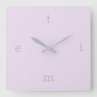 Letters of TIME Quadratische Wanduhr