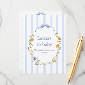letters to baby hinweiskarte