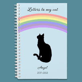 Letters to my Cat Memorial Journal Rainbow Notizbuch