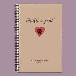 Letters to My Cat Memorial Journal Warm Beige Notizbuch