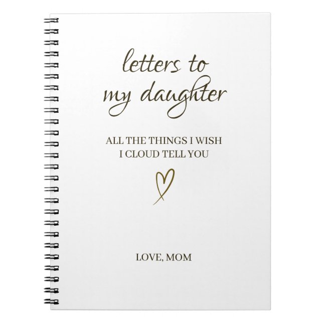 Letters to My Daughter – Personalized Letter Notizblock (Vorderseite)