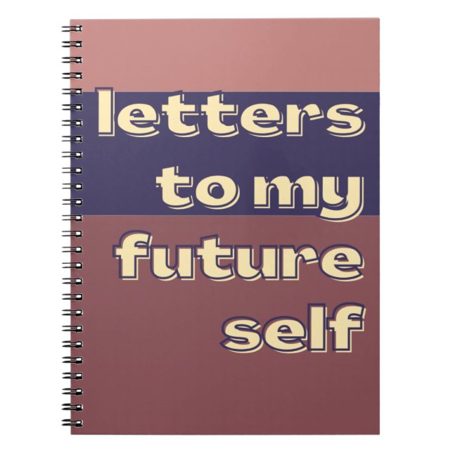 Letters to my future self Modern Cool Self Care Notizblock (Vorderseite)