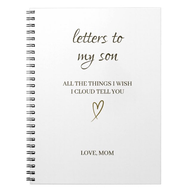 Letters to My Son – Personalized Letter Notizblock (Vorderseite)