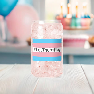 #LetThemPlay Transgender Athleten - Trans-Flagge Dosenglas
