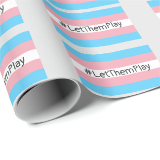 #LetThemPlay Transgender Athleten - Trans-Flagge Geschenkpapier
