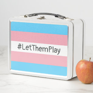 #LetThemPlay Transgender Athleten - Trans-Flagge Metall Brotdose