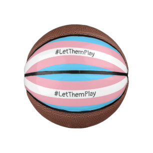 #LetThemPlay Transgender Athleten - Trans-Flagge Mini Basketball