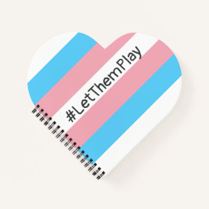 #LetThemPlay Transgender Athleten - Trans-Flagge Notizbuch