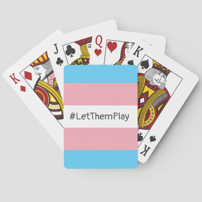 #LetThemPlay Transgender Athleten - Trans-Flagge Spielkarten (Rückseite)