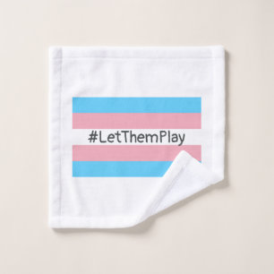 #LetThemPlay Transgender Athleten - Trans-Flagge Waschlappen