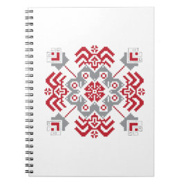 Lettisch Auseklis Folk Art geometrischer Medaillon Notizblock