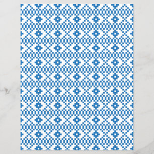 Lettisch-blaue und weiße Stammeskunst